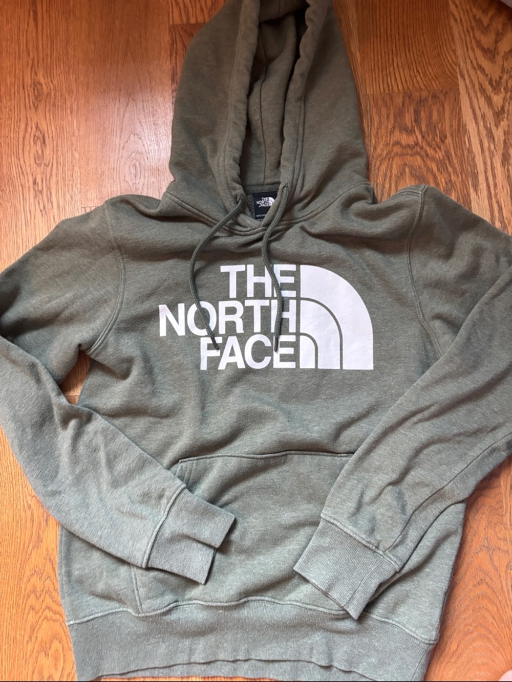 The North Face Olive Green Logo Sweatshirt